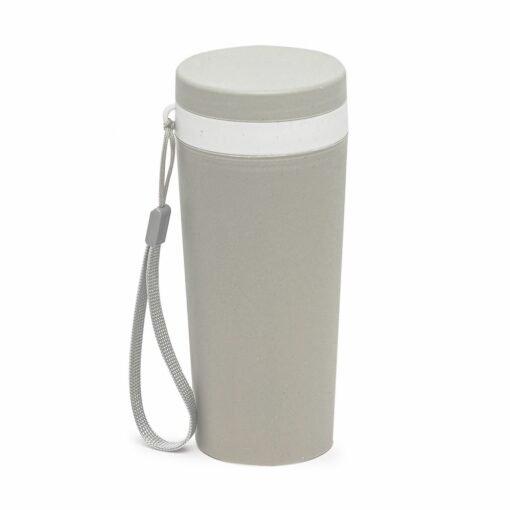 COPO FIBRA DE BAMBU 350ML PAREDE DUPLA SPX-03006A NA COR PRATA