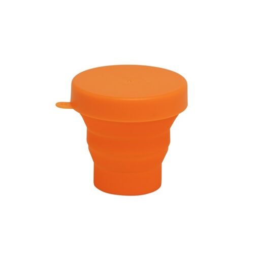 COPO RETRÁTIL DE SILICONE 150ML SPX-18636 NA COR LARANJA