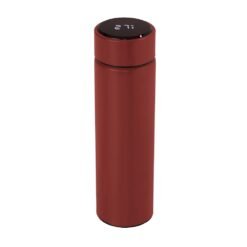 GARRAFA TÉRMICA 400ML C/ TERMÔMETRO SPX-14794 NA COR VERMELHO