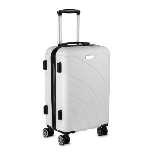 MALA DE VIAGEM EM PLÁSTICO ABS SPX-14970 NA COR BRANCO OU TRANSPARENTE