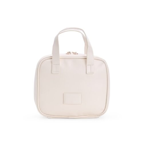 NÉCESSAIRE DE COURO SINTÉTICO SPX-18773 NA COR BRANCO