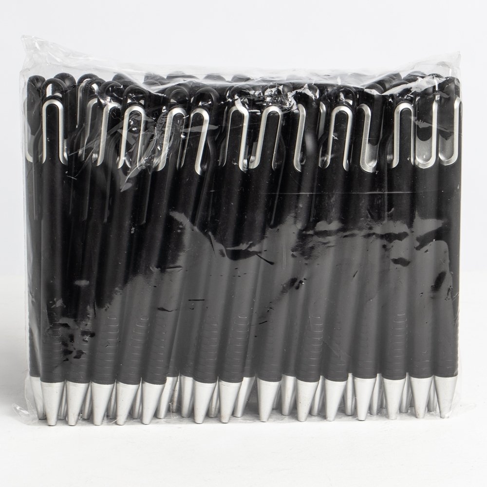 PACOTE COM CANETA PLÁSTICA SPX-P@12729 NA COR PRATA