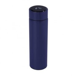 GARRAFA TÉRMICA 400ML C/ TERMÔMETRO SPX-14794 NA COR AZUL