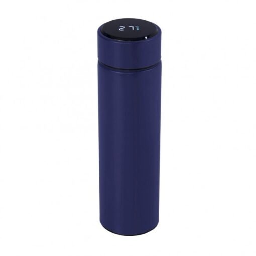 GARRAFA TÉRMICA 400ML C/ TERMÔMETRO SPX-14794 NA COR AZUL