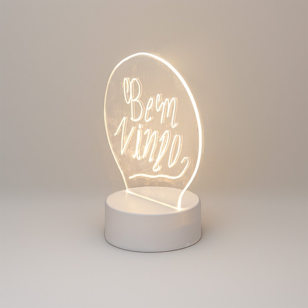 LUMINÁRIA LED DE MESA SPX-18924 NA COR TRANSPARENTE