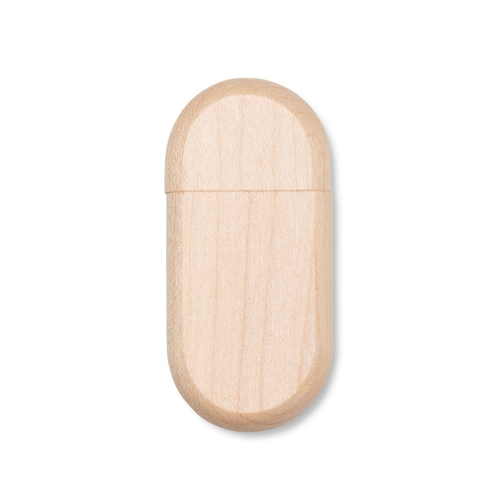 PEN DRIVE ECOLÓGICO OVAL 8GB SPX-053-8GB-MAD NA COR MADEIRA