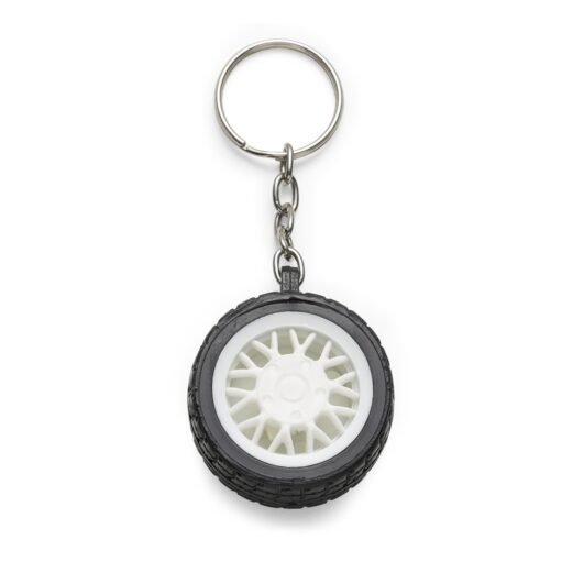 CHAVEIRO FORMATO PNEU  SPX-10123 NA COR BRANCO
