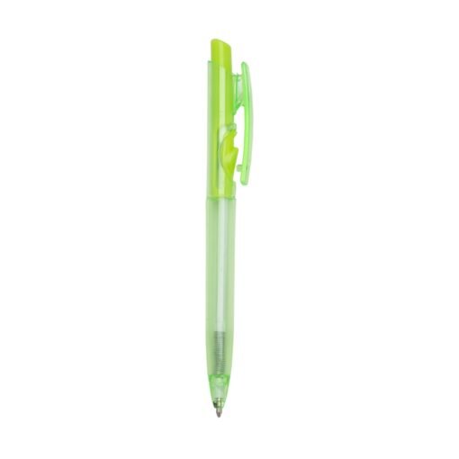 CANETA PLÁSTICA FLUORESCENTE SPX-P@01097F-VD NA COR BRANCO