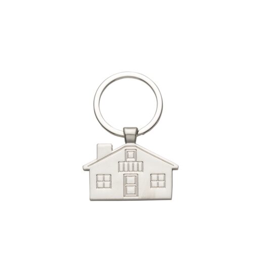 Chaveiro Personalizado De Metal Casa na cor prata