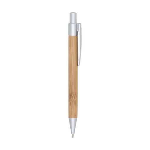Caneta Para Brindes Bambu C Detalhes Plasticos - bambu com detalhes em prata