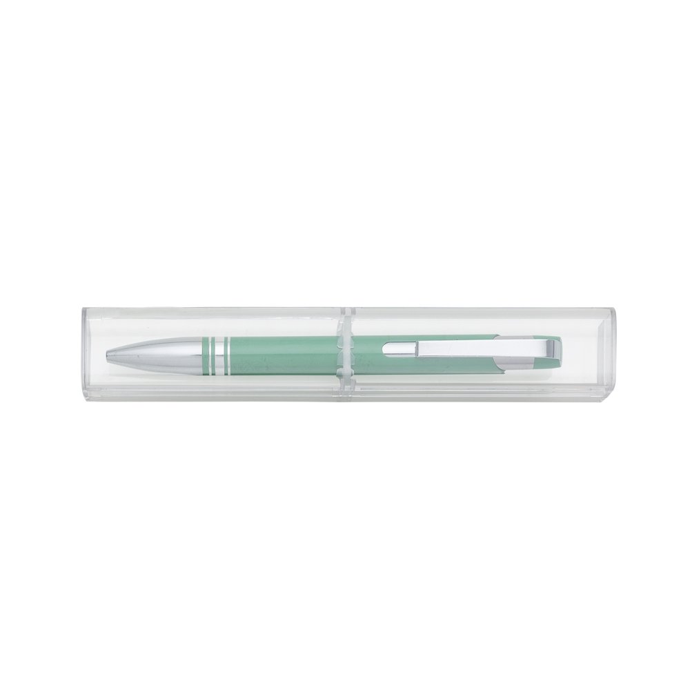 CANETA SEMI - METAL C/ TUBINHO ACRILICO  SPX-12653 NA COR VERDE