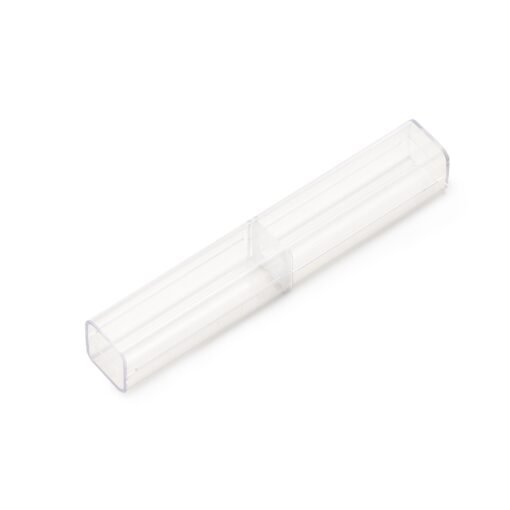 Tubo Personalizado Acrílico - Transparente/Branco