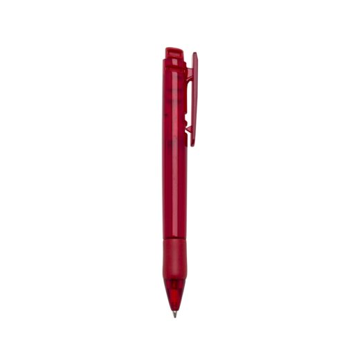 Caneta Com Logo Plástica na cor vermelho