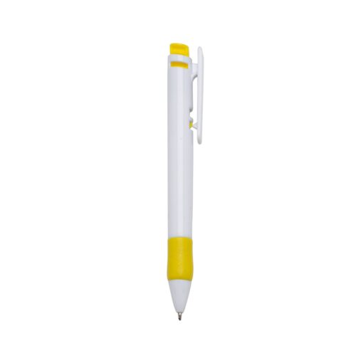 Caneta Personalizada Plástica - Branco/Amarelo SPX-P@13190C-BCO/AMA