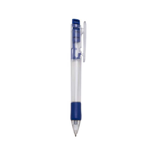 Caneta Personalizada Plástica - Transparente/Azul