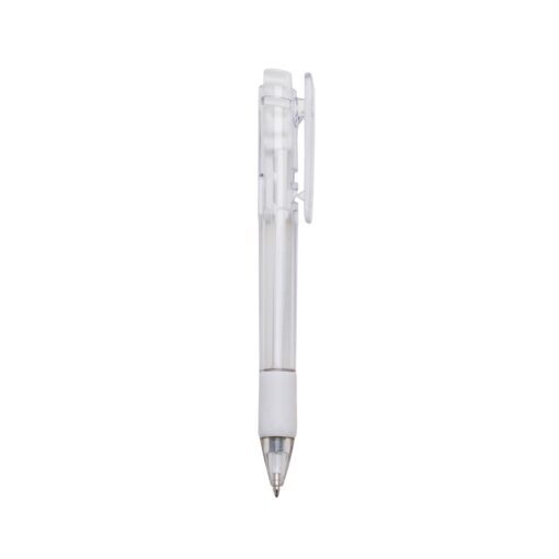 Caneta Personalizada Plástica - Transparente/Branco SPX-P@13190T-TRA/BCO