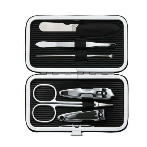 Kit Manicure Personalizado Couro Sintético - Preto SPX-01361-PRE
