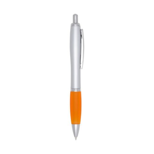 Caneta Personalizada Plástica - Prata/Laranja SPX-00518-PRA/LAR