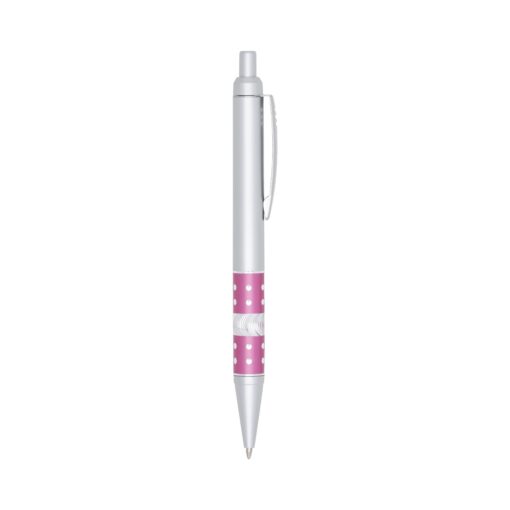 Caneta Personalizada Plástica - Rosa/Prata SPX-00634-PRA/ROS