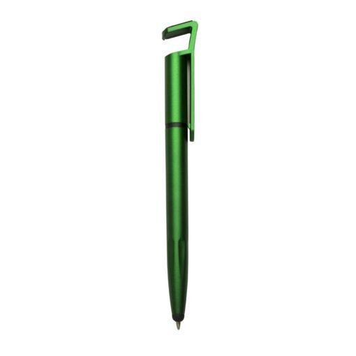 Caneta Personalizada Base Celular Limp. Tela E Ponta Touch na cor verde