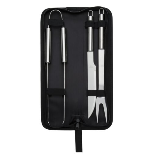 KIT CHURRASCO 3 PEÇAS   SPX-07446-PRE NA COR PRETO