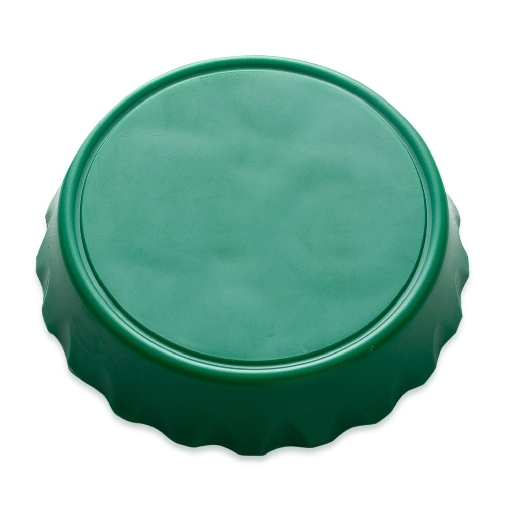 ABRIDOR DE GARRAFA FORMATO TAMPA DE METAL C/ IMÃ DE GELADEIRA  SPX-13324B NA COR VERDE