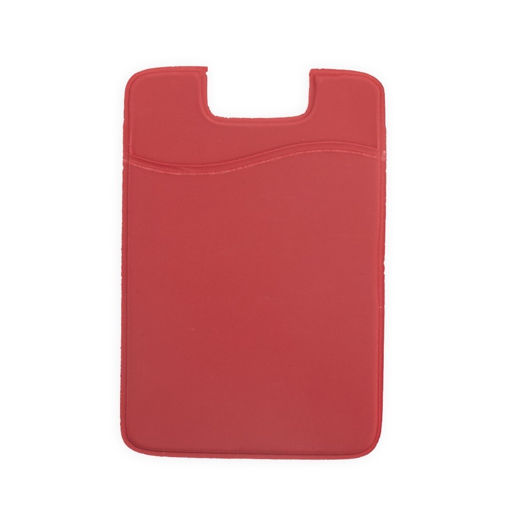 ADESIVO PORTA CARTÃO EMBORRACHADO PARA CELULAR SPX-14990 NA COR VERMELHO