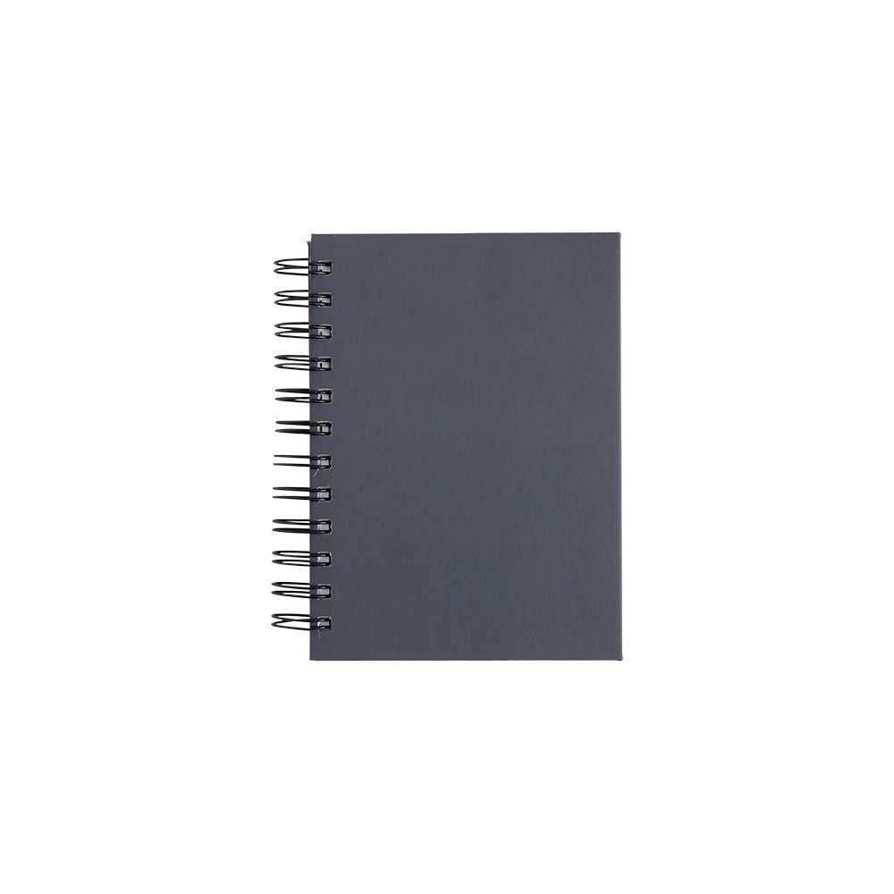 MINI AGENDA WIRE-O EMBORRACHADA SPX-14931 NA COR PRATA OU CINZA