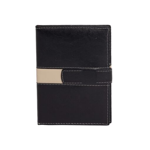 Agenda Personalizada Couro Sintético - Preto/Bege SPX-13919-PRE/CRE