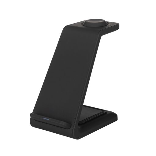 Base De Carregamento Por Indução 3 Em 1 | Brinde Personalizado na cor preto