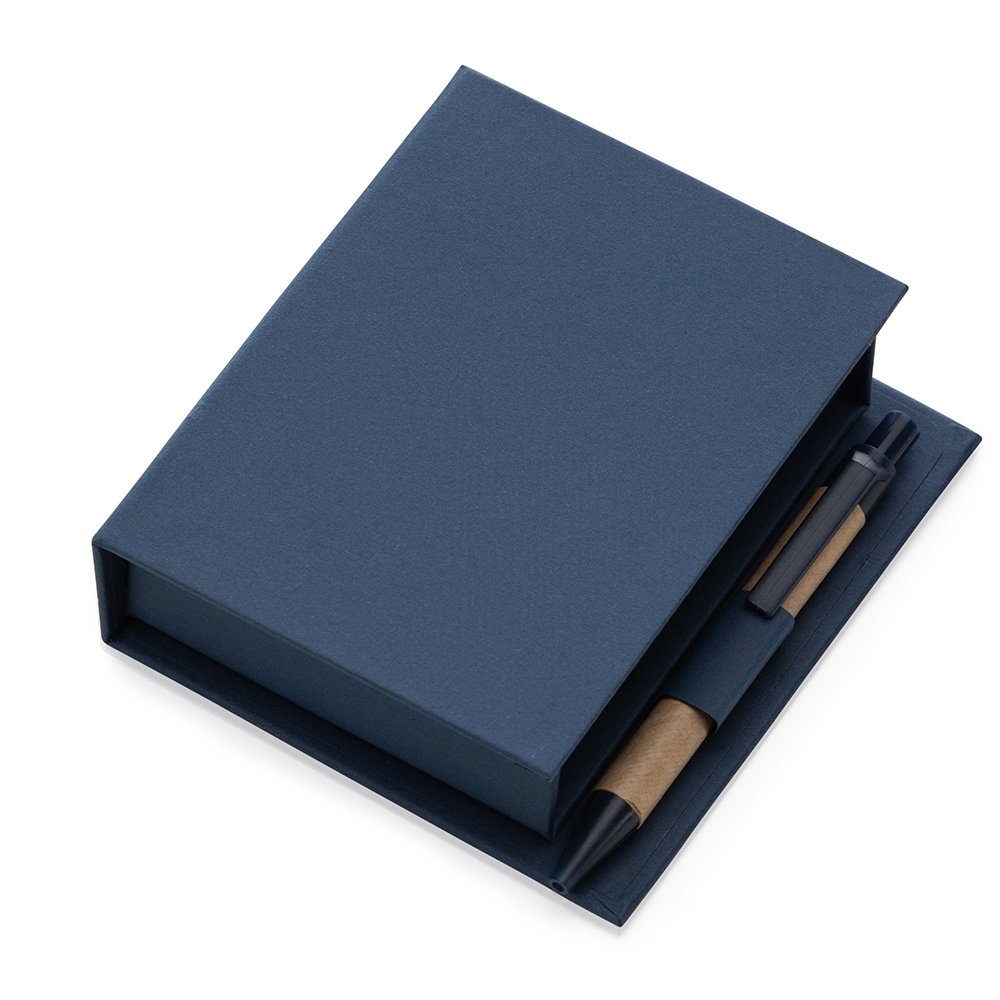 BLOCO DE ANOT. C/ AUTO-ADESIVO E CANETA SPX-14228-AZU NA COR AZUL