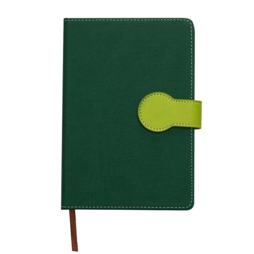 Caderneta Personalizada Sintética na cor verde