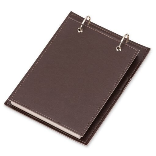 BLOCO DE ANOTAÇÕES DE MESA COURO SINTETICO  SPX-14491-MAR NA COR MARROM