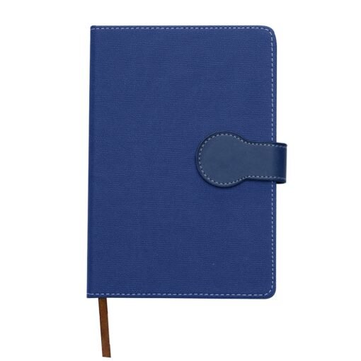 Caderneta Com Logo Sintética na cor azul