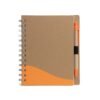 Bloco Personalizado Nylon - Bege/Laranja | Brindes Brasil