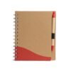 Bloco Personalizado Nylon - Bege/Vermelho | Brindes Brasil