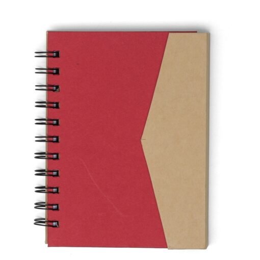 CADERNETA ECOLÓGICA COM AUTOADESIVOS SPX-18515-VM/BEG NA COR VERMELHO