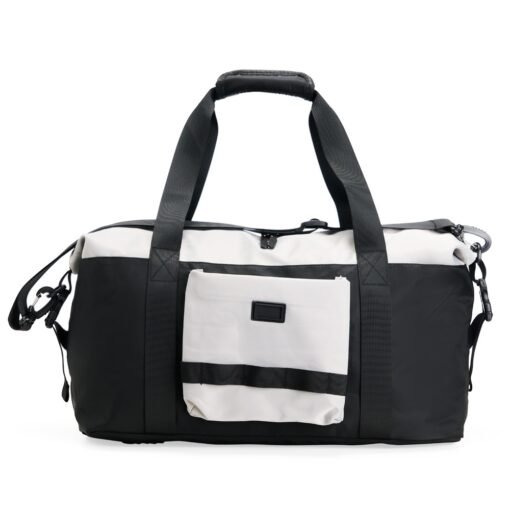 Bolsa Personalizada Esportiva Poliéster 26L - branco com detalhes em preto