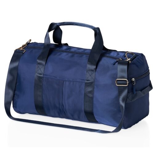 Bolsa Promocional Esportiva De Poliéster 36L - azul com detalhes em dourado
