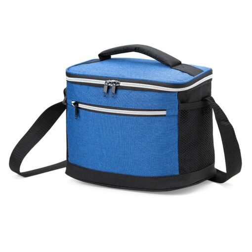 Bolsa Promocional Térmica 10L - azul com detalhes em preto