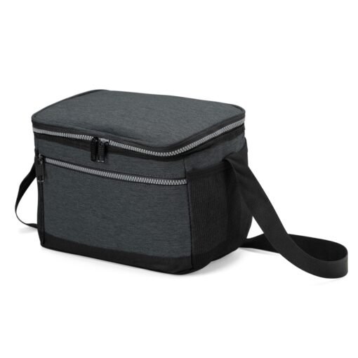 Bolsa Personalizada Para Empresas Térmica 11L - prata com detalhes em preto