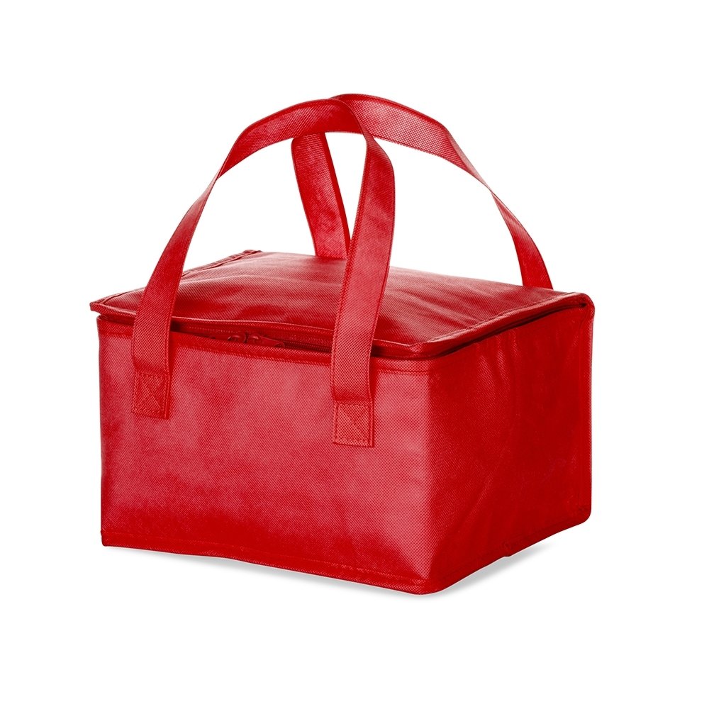BOLSA TÉRMICA 10 LITROS EM TNT  SPX-18523 NA COR VERMELHO