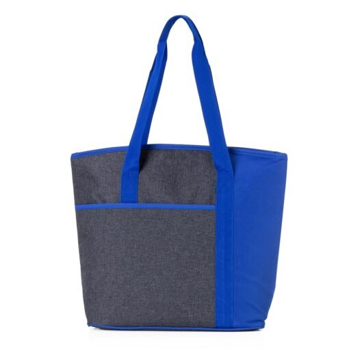 Bolsa Para Brindes Térmica 15L 900D+300D - azul com detalhes em cinza