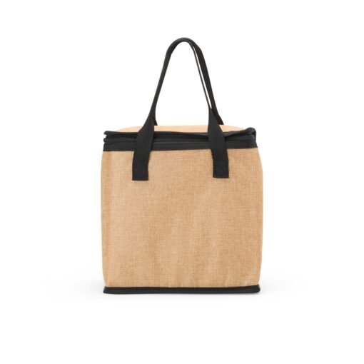 Bolsa Promocional Térmica 14L - bege com detalhes em preto