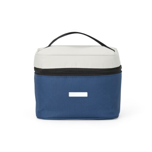 Bolsa Com Logo Térmica 5L - azul com detalhes em branco