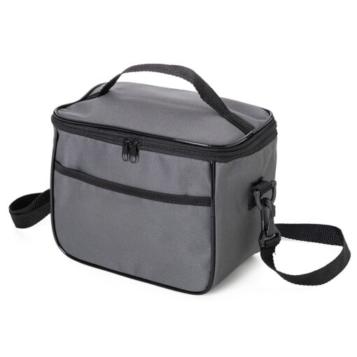 Lancheira Nylon C/ Plaquinha | Brinde Personalizado na cor cinza