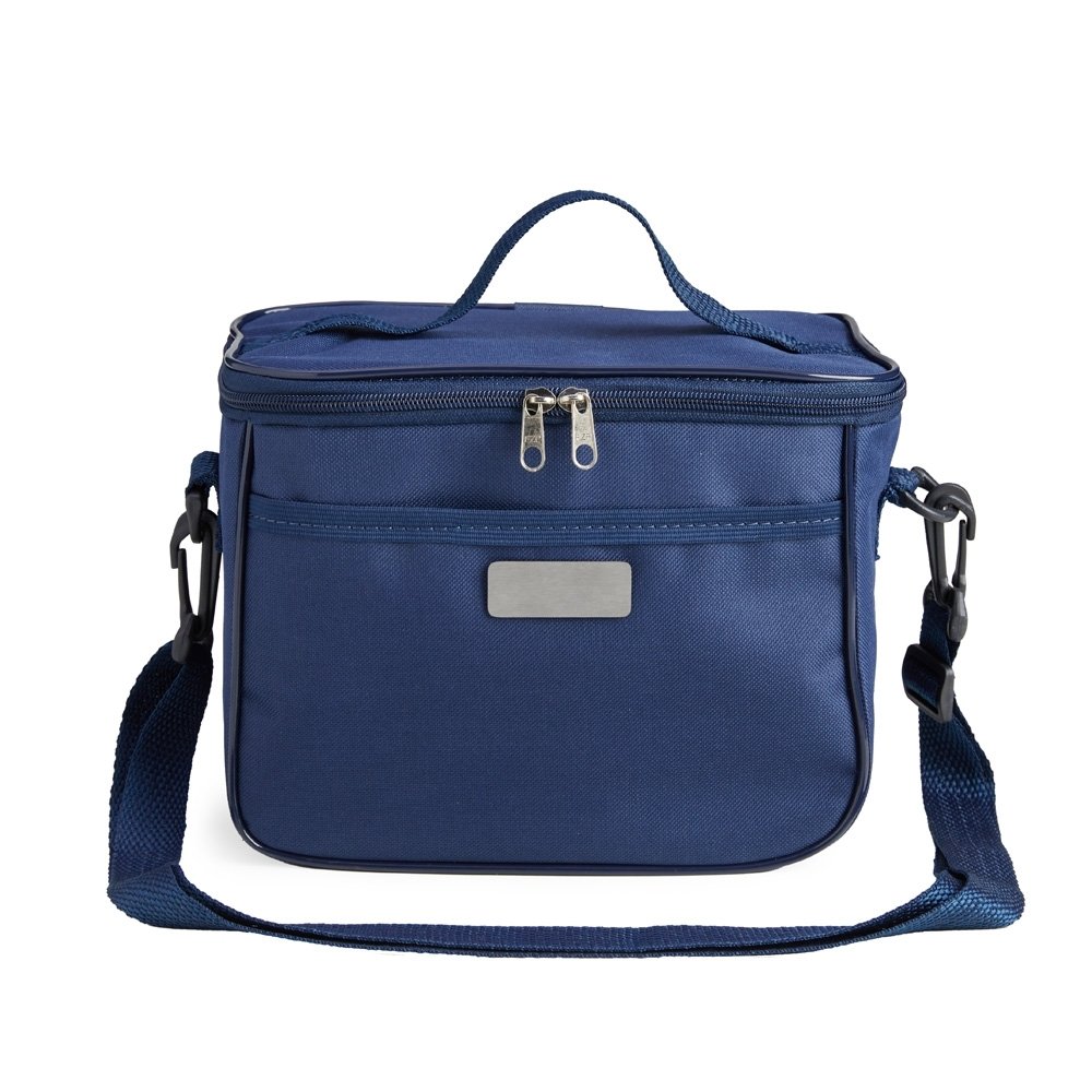 LANCHEIRA NYLON C/ PLAQUINHA  SPX-14551 NA COR AZUL