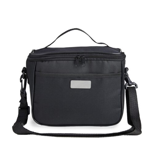 Lancheira Nylon C/ Plaquinha | Brinde Corporativo na cor preto