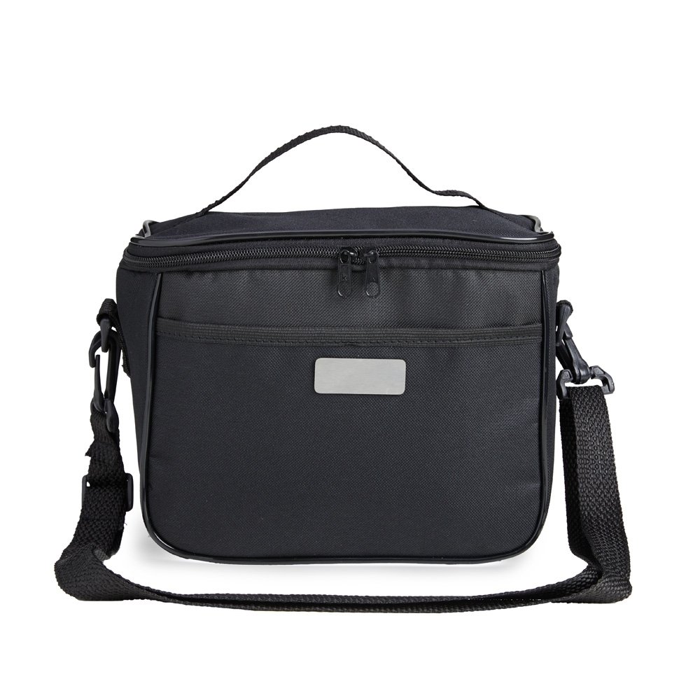 LANCHEIRA NYLON C/ PLAQUINHA  SPX-14551 NA COR PRETO