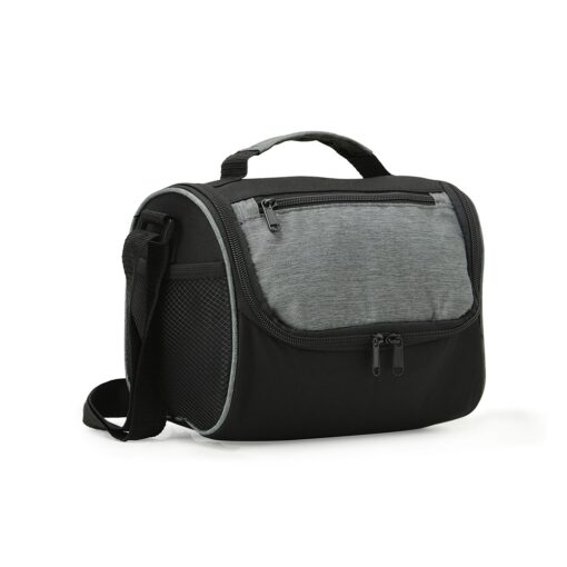 Bolsa Para Brindes Térmica 7L - preto com detalhes em cinza